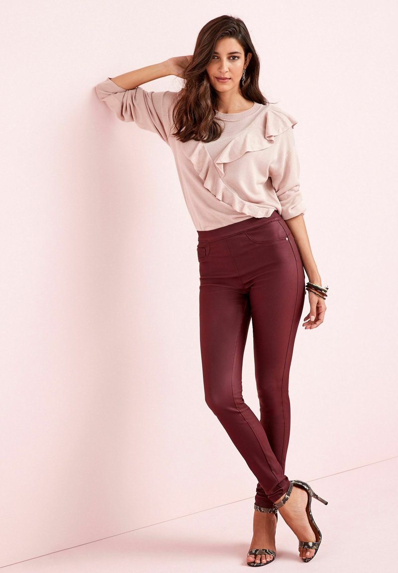 Next SPARKLE CREW NECK RUFFLE Jersey de punto blush pink/rosa