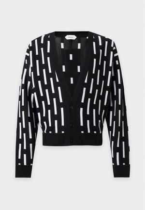 Versace, GIANNI DASHES - Strickjacke - black/white