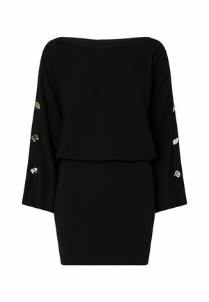 LIU JO, LIU JO SHORT DRESS WITH JEWEL BUTTONS - Robe pull - black
