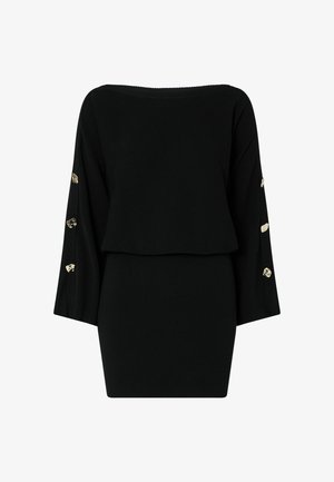 LIU JO, LIU JO SHORT DRESS WITH JEWEL BUTTONS - Φόρεμα-πουλόβερ - black