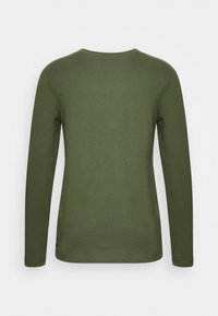 TOM TAILOR DENIM LONGSLEEVE WITH CHEST PRINT - Langærmet T-shirt - dry greyish olive