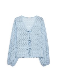 BALLOON SLEEVE TIE - Cardigan - light blue
