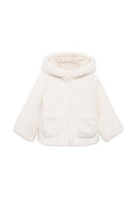 Mango Kids Zimní bunda - white