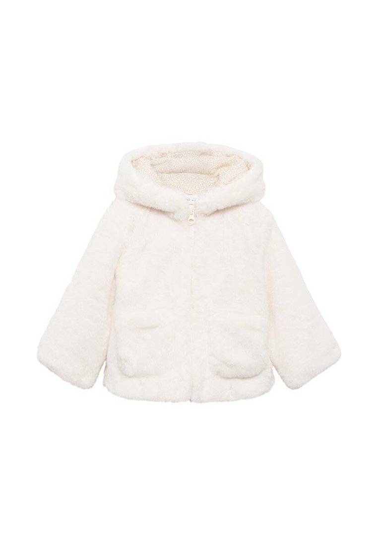 Mango Kids Zimní bunda - white
