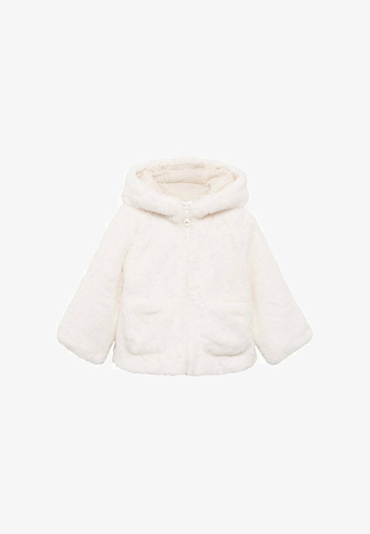 Mango Kids Zimní bunda - white