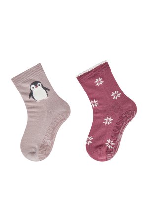 Sterntaler, FLIESEN FLITZER AIR 2ER PACK PINGUIN UND SCHNEEFLOCKEN  - Socken - taupe
