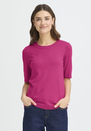 Nyomott mintás póló - very berry