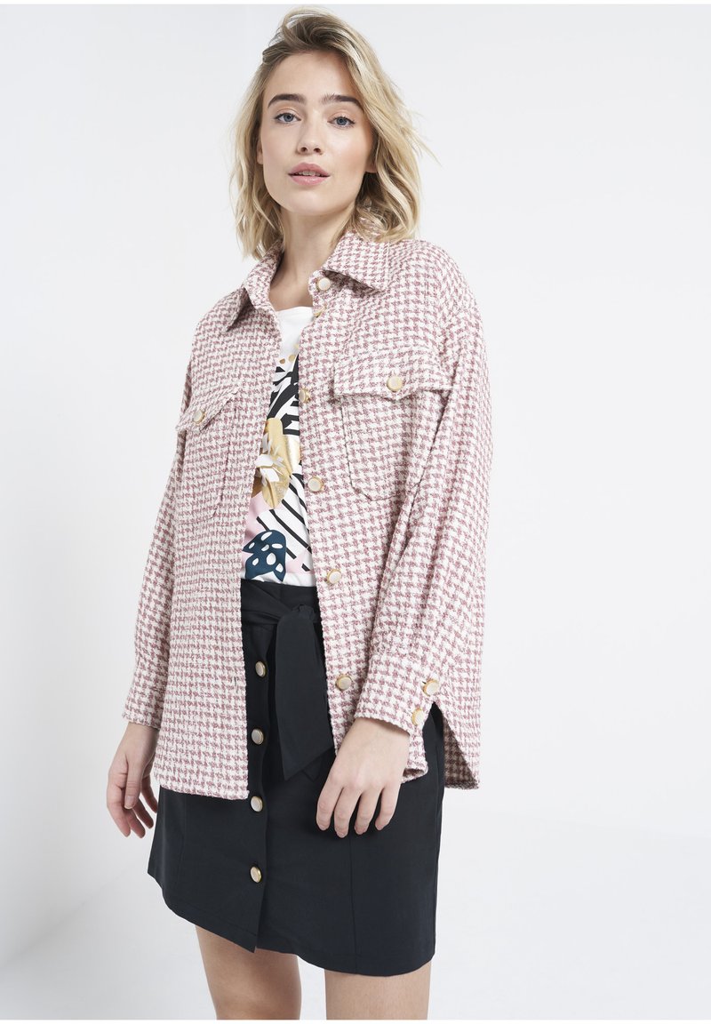 Damen Leichte Jacken | I.Code by IKKS Leichte Jacke pied de poule/rosa - DH97539 Damen Leichte Jacken | I.Code by IKKS Leichte Jacke pied de poule/rosa - DH97539