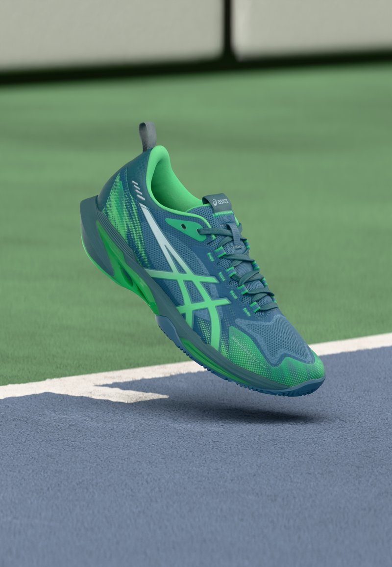 ASICS SONICSMASH - Παπούτσια πάντελ - saba blue/vital green
