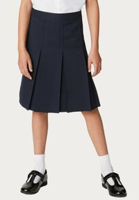 Marks & Spencer PERMANENT PLEAT - Falda acampanada - navy