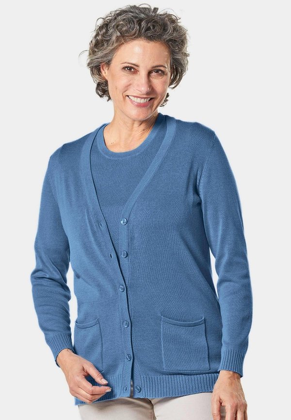 KLASSISCHES TWINSET - Strickpullover - denim