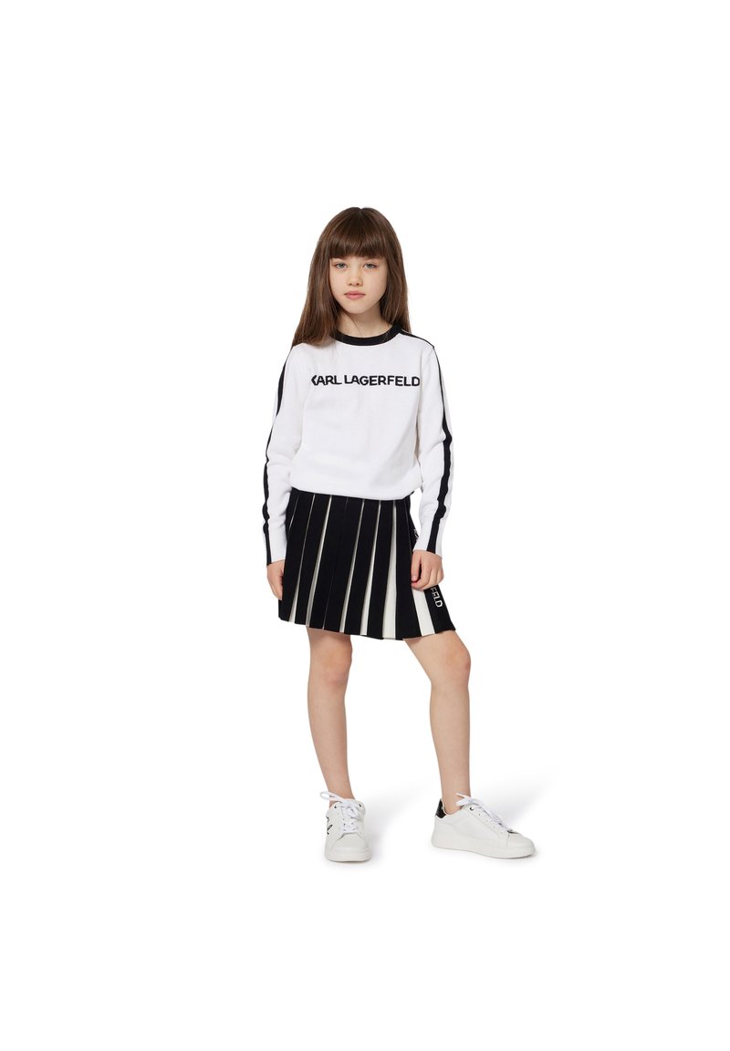 KARL LAGERFELD KIDS SKIRT - Jupe trapèze - black/white