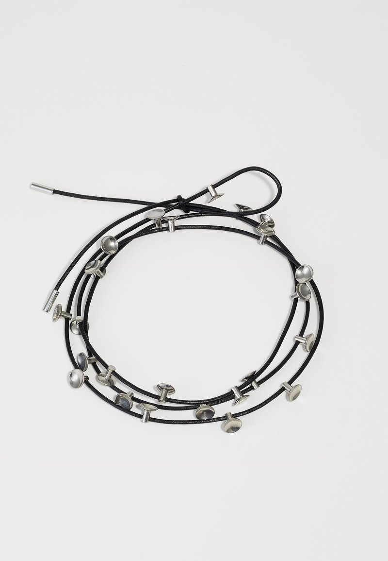 HUGO KREIT STUD LACET - Necklace - silver-coloured