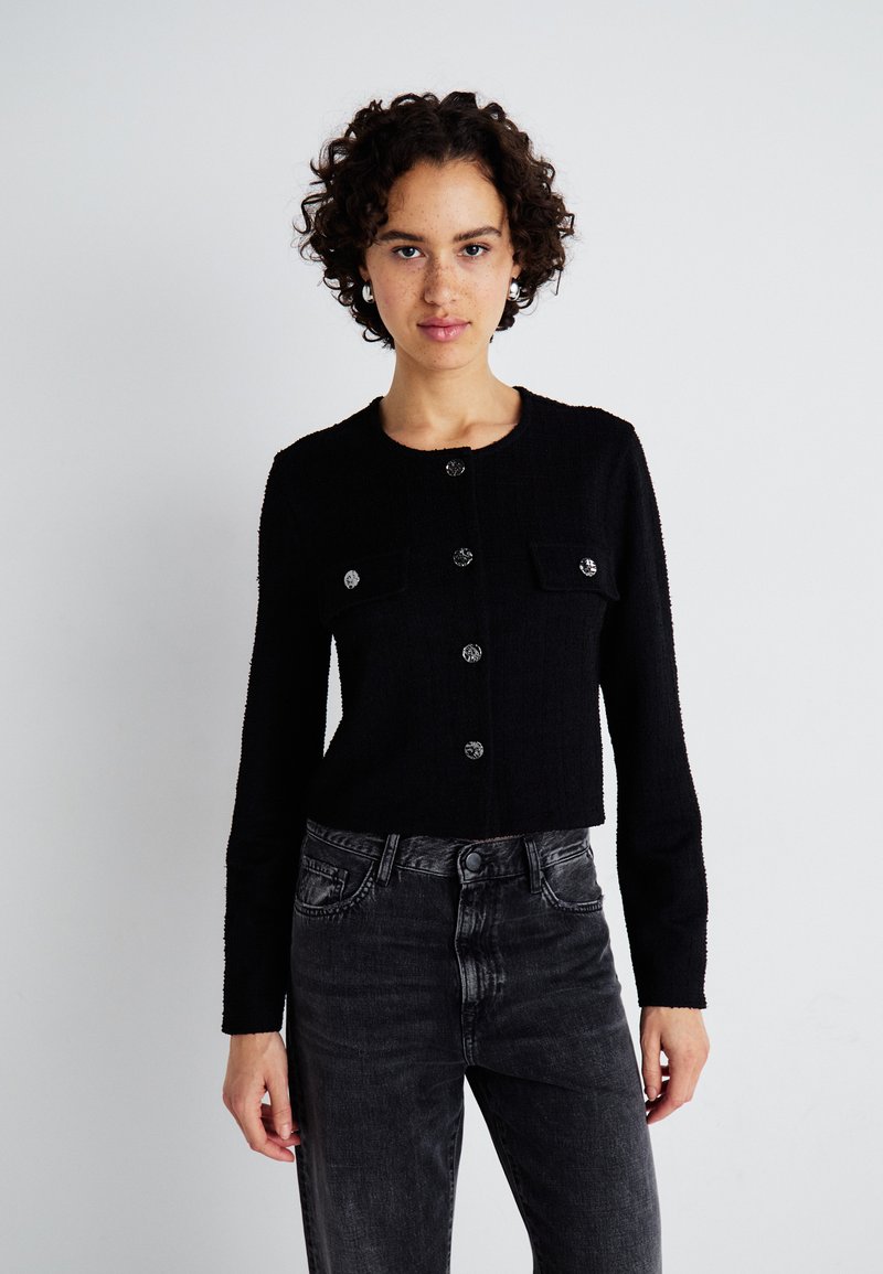 JDY - JDYALLY BOUCLE - Bleiseri - black, Suurenna