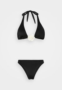 DORINA BAIGA SET LIGHT PADDED TRIANGLE AND HIGH LEG BRAZILIAN - Bikinis - black