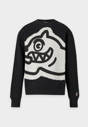 Icecream, APPLIQUE JUMBO RUNNING DOG CREW NECK - Sweatshirt - black