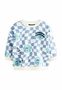Next REGULAR FIT - ALL-OVER PRINT CREW NECK  - Felpa - blue on white