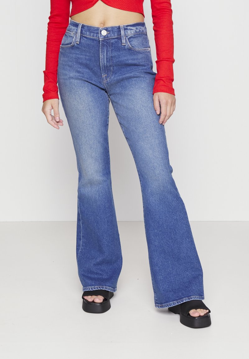 FRAME PIXIE Jeans Bootcut sidecar/dunkelblau Zalando.de