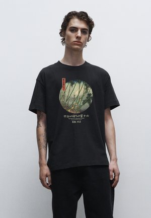 Henry Tiger APOH LONDON HOKUSAI FUJI BAMBOO - T-shirt print - black