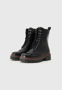 Tamaris Bottines à lacets - black matt