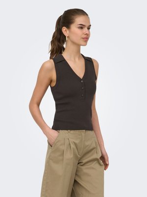 JDY, Knitted JDYNANNA Knitted - Polo - chocolate torte