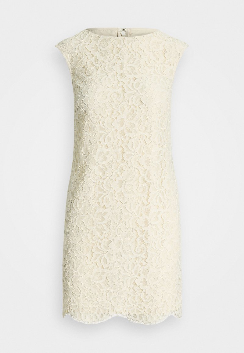 lauren ralph lauren white lace dress Lace-Trim Cotton Voile Dress