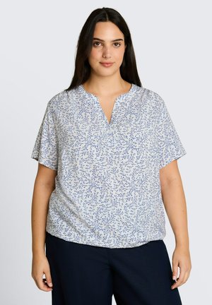 TOM TAILOR, TOM TAILOR BLUSEN & SHIRTS PLUS SIZE - BLUSE MIT MUSTER - Blouse - white small leaves design