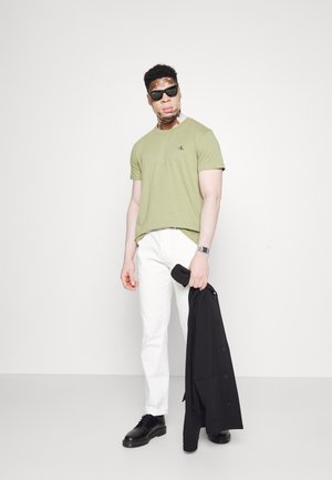 2 PACK - T-shirt basic - faded olive/black