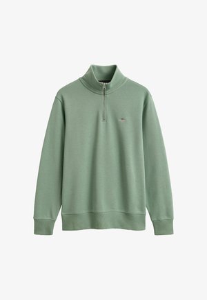 GANT, REG SHIELD HALF ZIP SWEAT - Sweatshirt - surplus mint