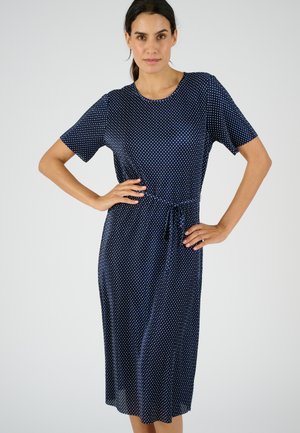 À PLISSÉ PERMANENT - Robe de jour - marine pois