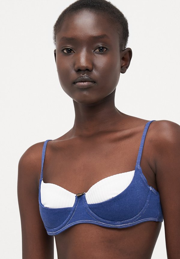 JOLENE - Bikini top - summer denim3