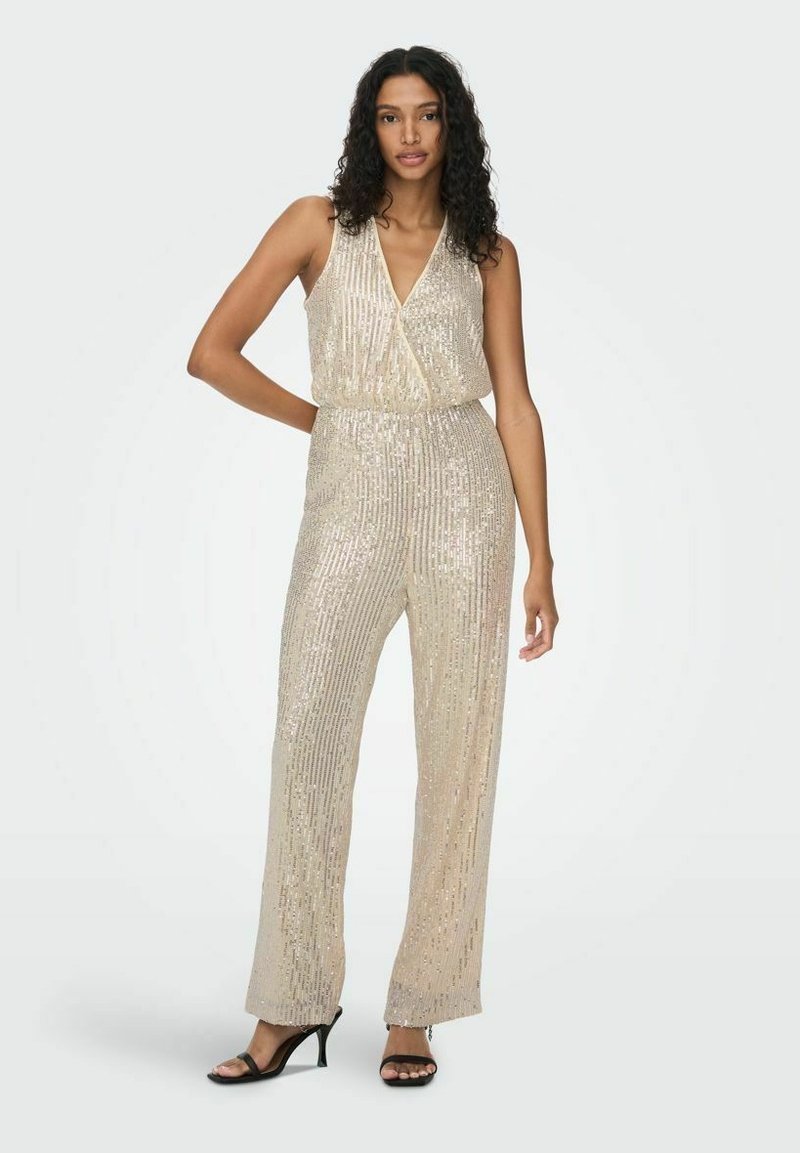 ONLY PAILLETTEN Jumpsuit ecru/beige Zalando.de