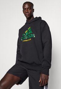 adidas Performance JAMAICA JFF SZN DK HOODIE - Džemperis ar kapuci - black