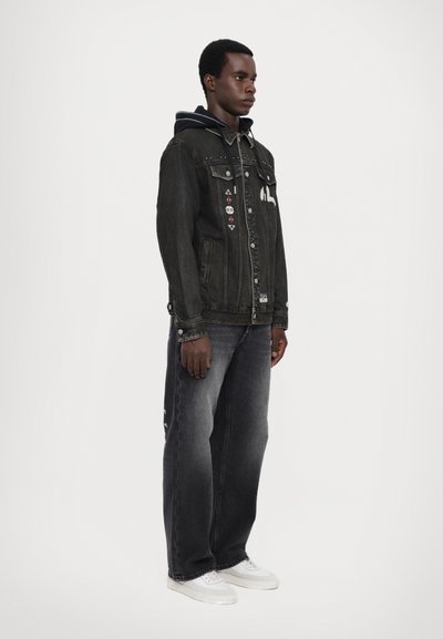 Evisu WEEL OF WISDOM JACKET - Jeansjacke - black