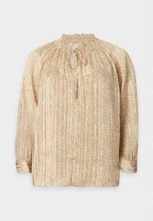 MICHAEL Michael Kors, SMOCK TIE NECK BLOUSE - Bluse - khaki