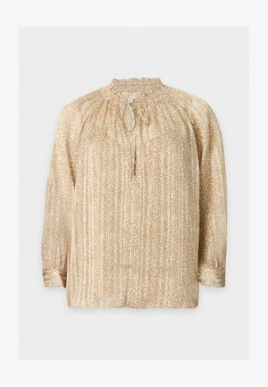 MICHAEL Michael Kors, SMOCK TIE NECK BLOUSE - Camicetta - khaki
