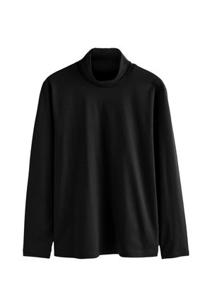 REGULAR FIT - LONG SLEEVE ROLL NECK - Top s dlhým rukávom - black