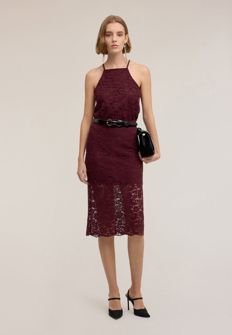 Motivi A-line skirt - bordeaux - Zalando