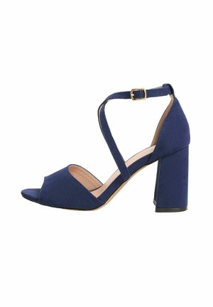 Friends Like These WIDE FIT - CROSS MID BLOCK  - Sandaalit nilkkaremmillä - navy