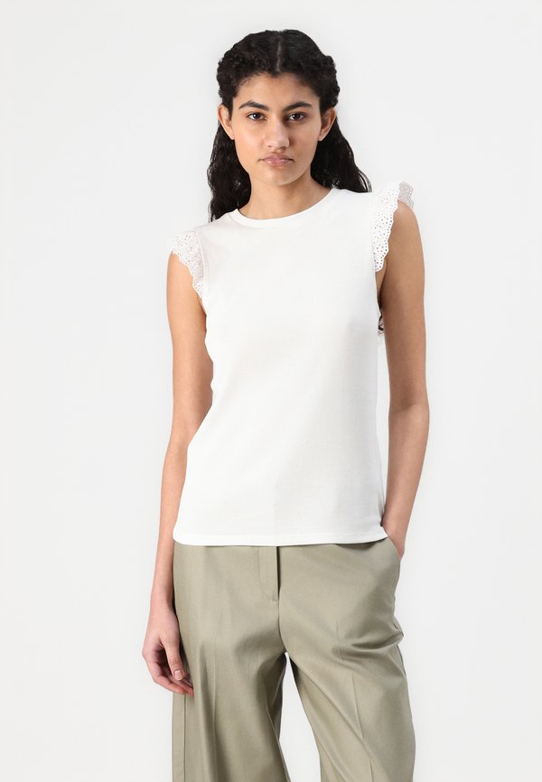 SOFIA FRILL DIA - Print T-shirt - cloud dancer4