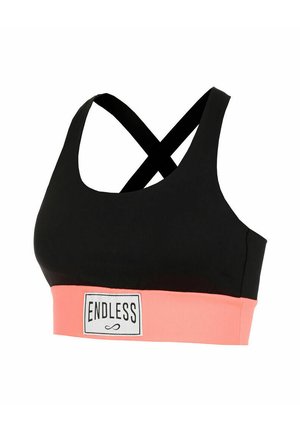 TANK SKIN LABEL  - Sport-BH mit mittlerer Stützkraft - black coral