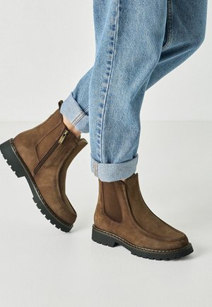 Tamaris, STIEFELETTE - Platform ankle boots - camel