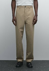 Massimo Dutti - REGULAR FIT - Pantaloni - beige Immagine in miniatura 1