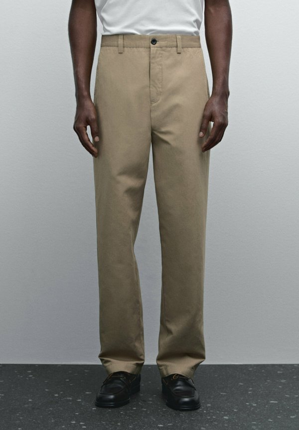 REGULAR FIT - Trousers - beige