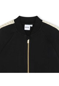 BOSS Kidswear Majica s kapuljačom i patentnim zatvaračem - black