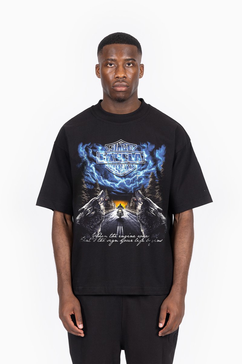 FAVELA - HIGHWAY UNISEX - Print T-shirt - black, Enlarge