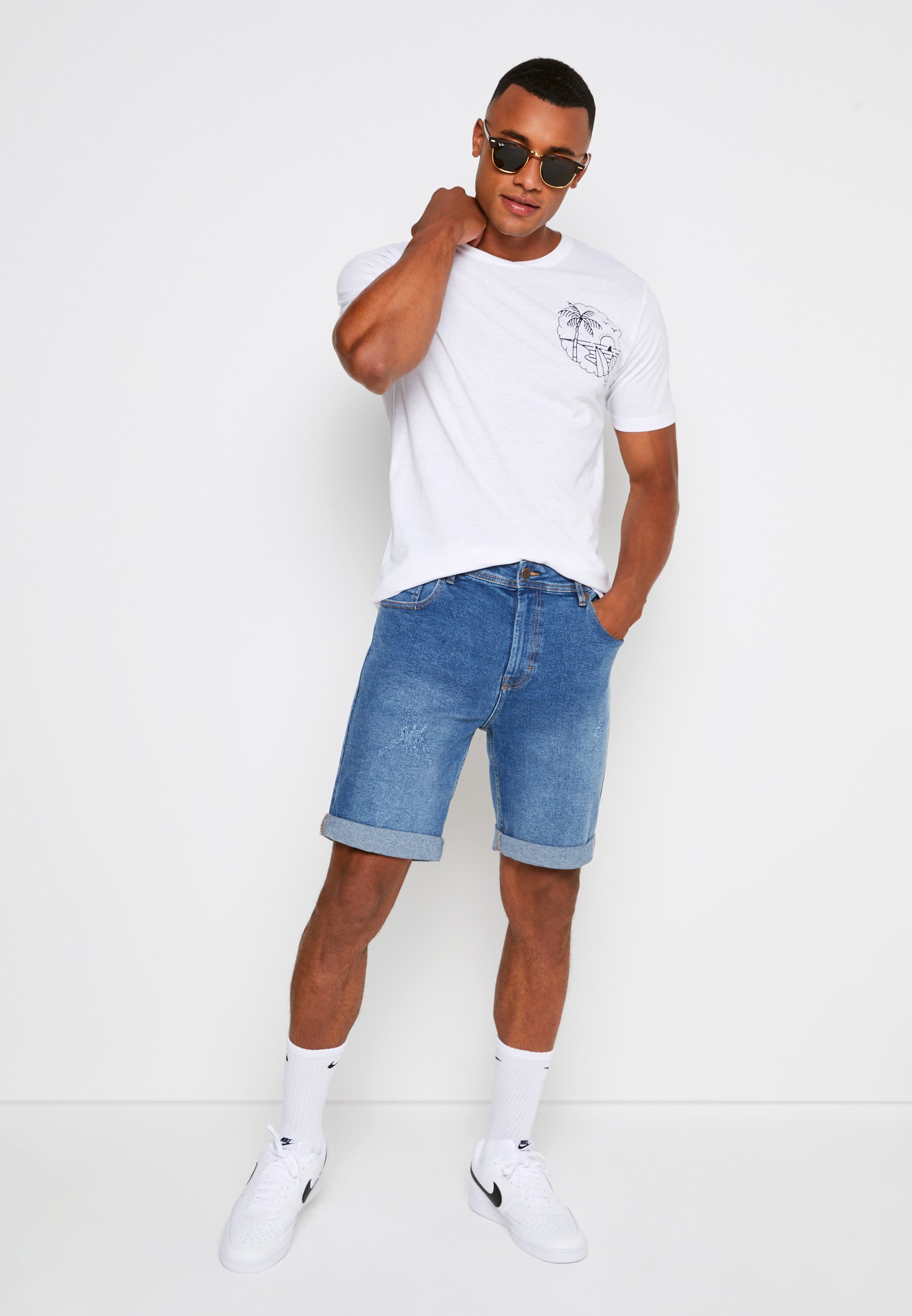 Uomo LIGHT DESTROY - Shorts di jeans Uomo LIGHT DESTROY - Shorts di jeans