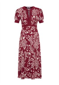 adL V NECK - Vapaa-ajan mekko - printed damson