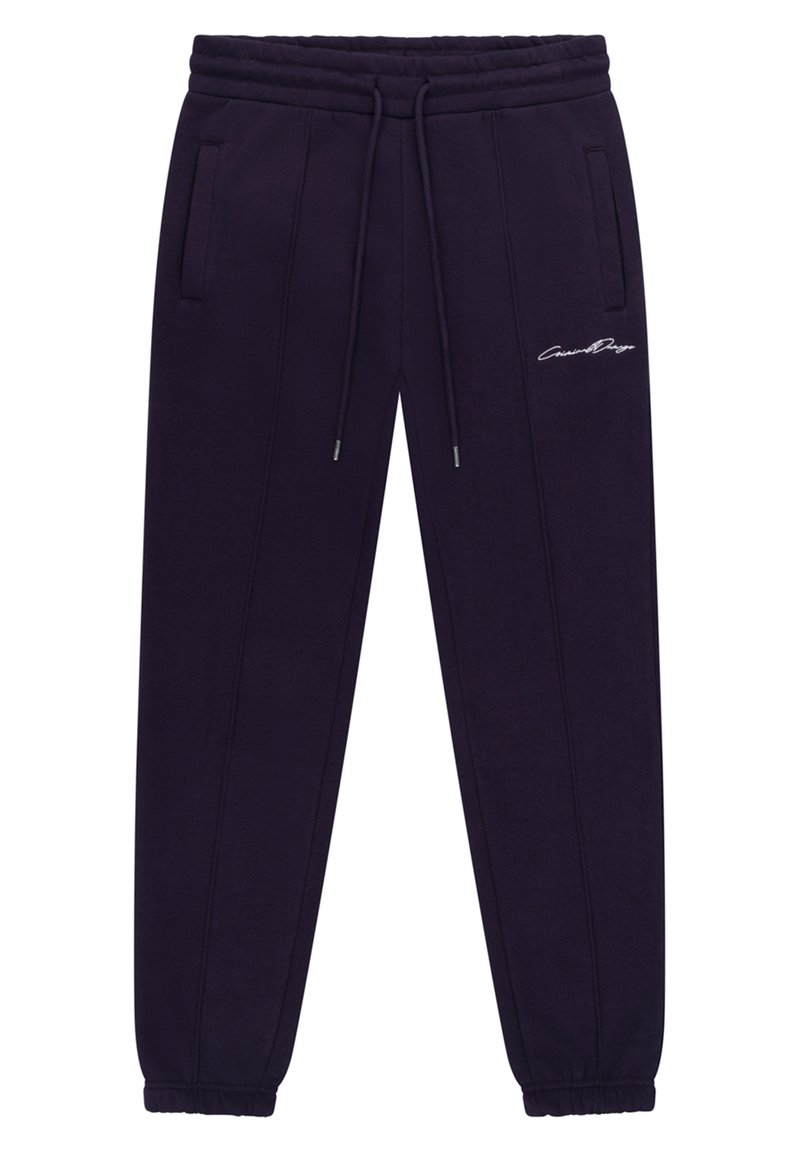 Criminal Damage SIGNATURE PINTUCK Tracksuit bottoms navy wash