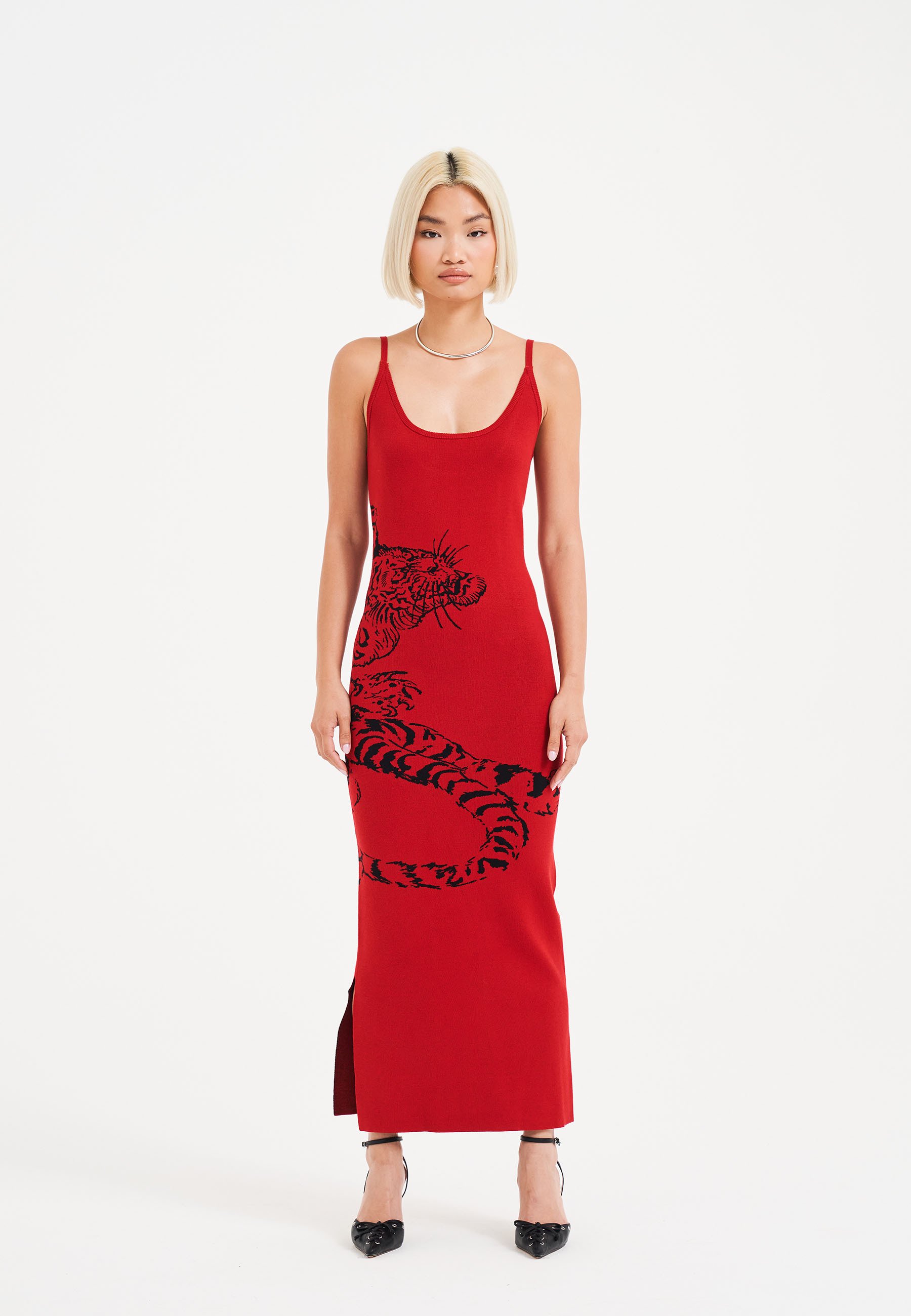Ed Hardy Shift dress - red - Zalando